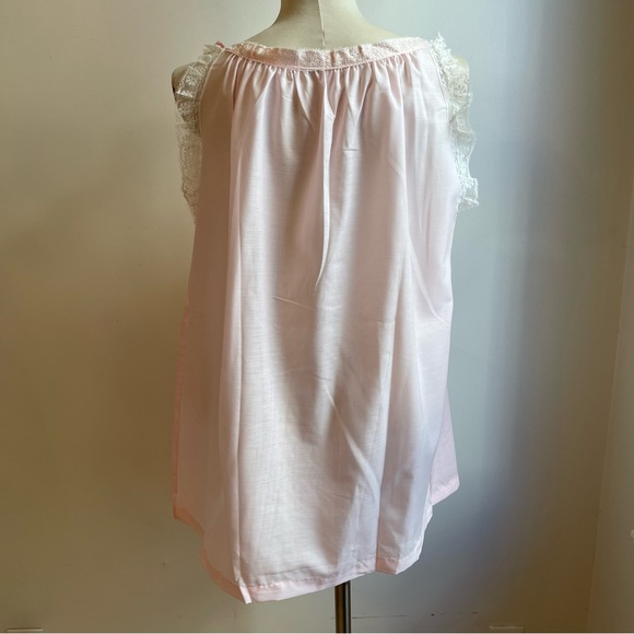 NWOT 50s Vintage Aristocraft Babydoll Nightgown Embroidered Lace Ribbon Medium - Picture 5 of 7